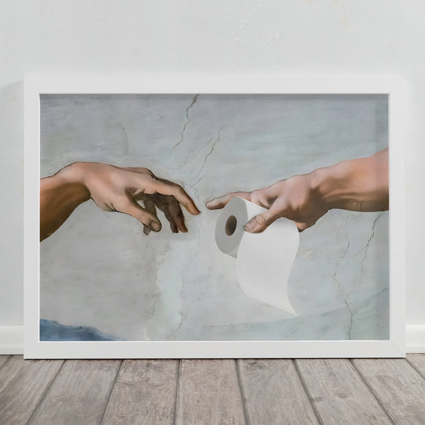 Michelangelo’s iconic toilet poster - Figi Home