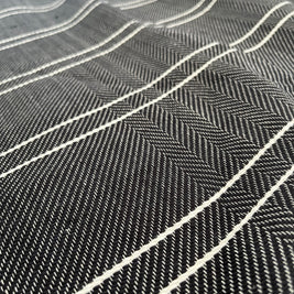 Seren Black Linen-Cotton Throw