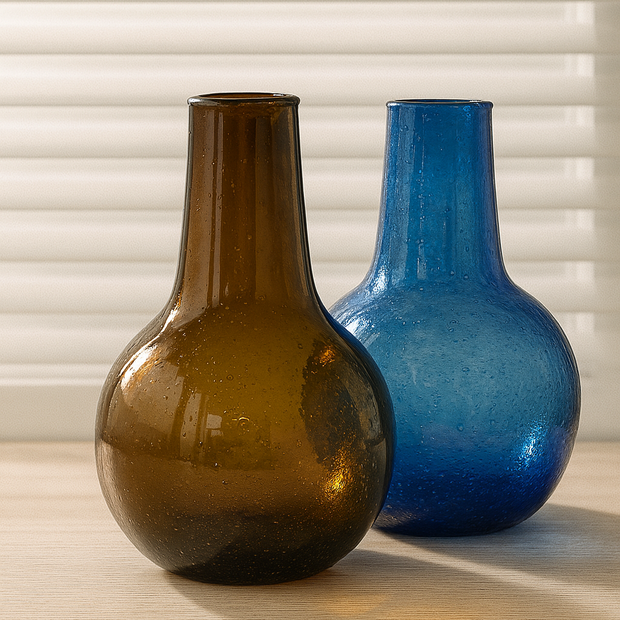 Orbiform Glass Vase