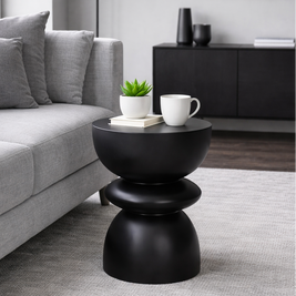 Obsidian Halo Side Table - Figi Home