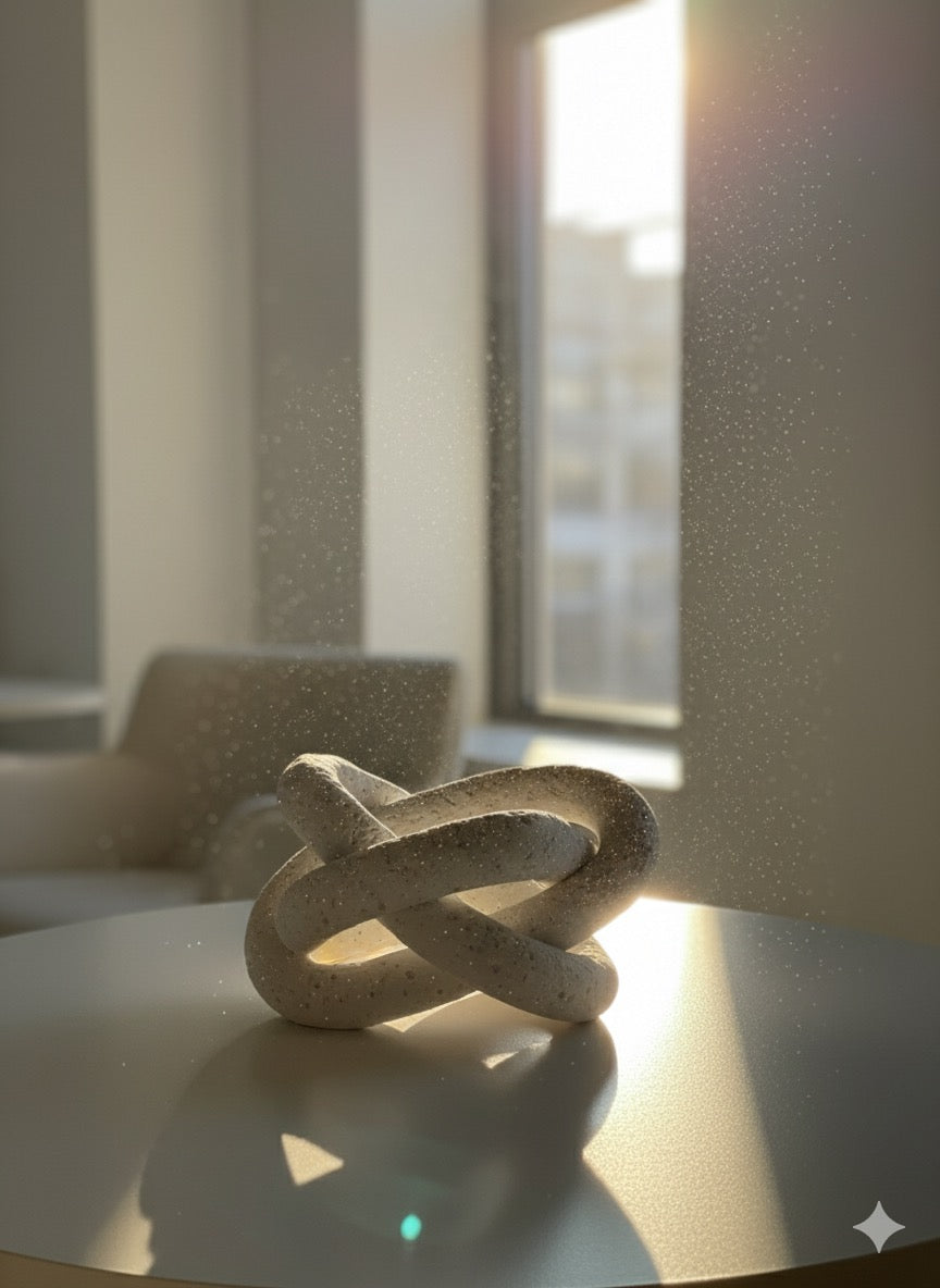 Textured Stone Knot Sculpture