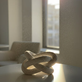 Textured Stone Knot Sculpture