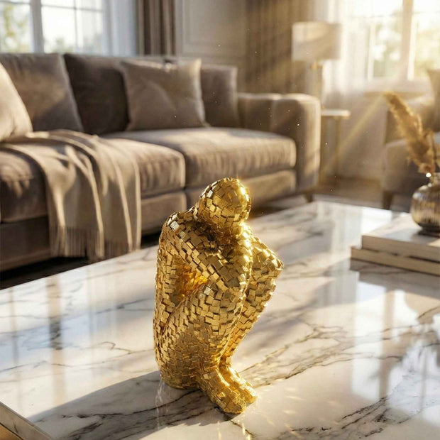 Textured Mosaic Human Sculpture