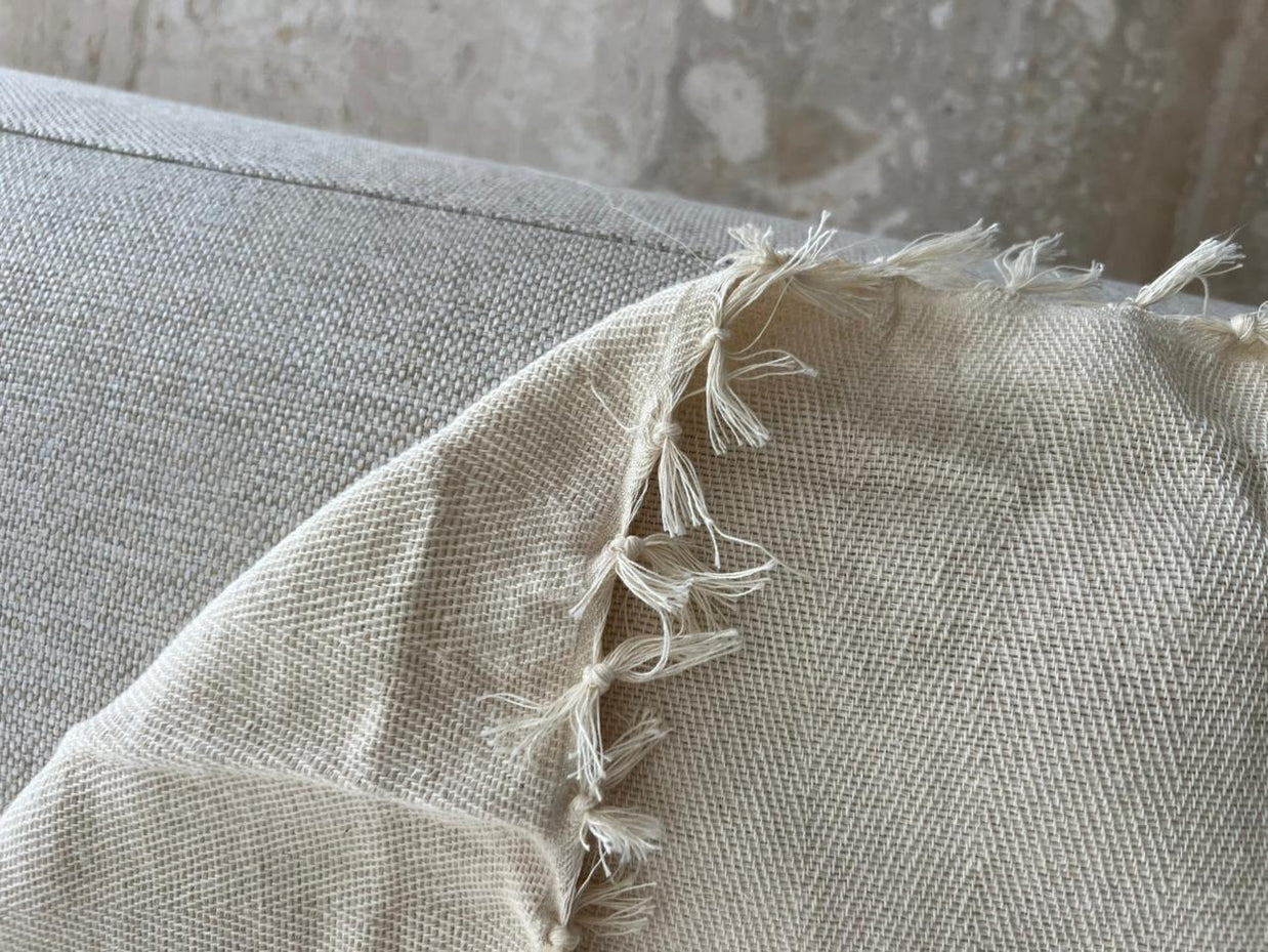 Creamy Linen couch cover