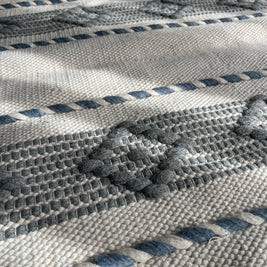 Blue & Grey Textured Kilim