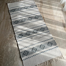 Blue & Grey Textured Kilim