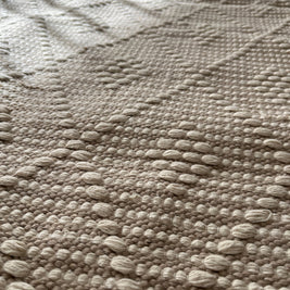 Beige Diamond Textured Kilim