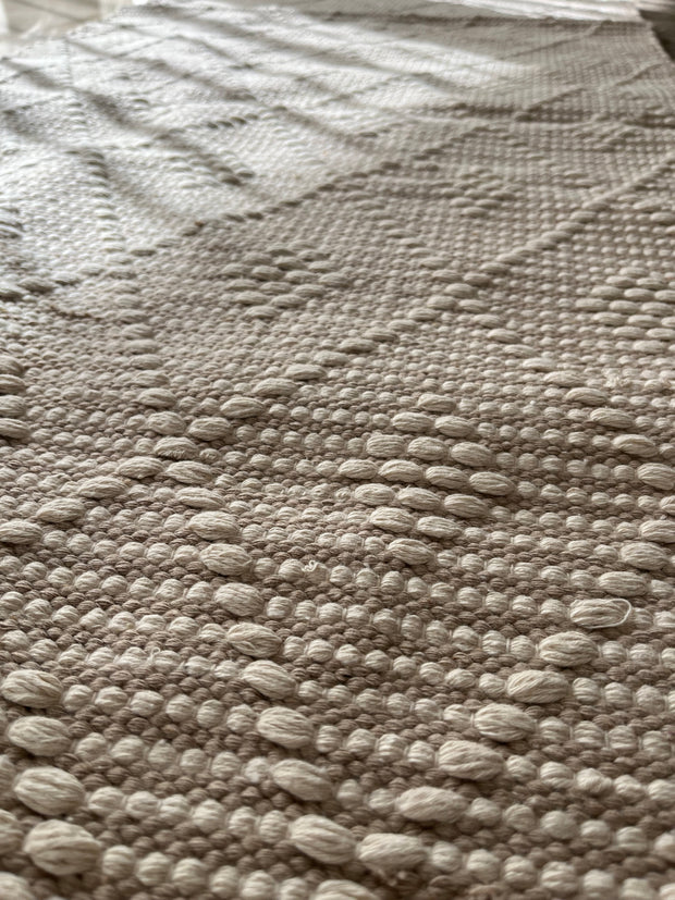 Beige Diamond Textured Kilim