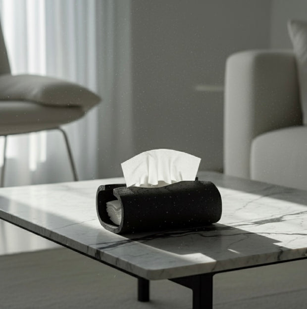 Textured Gypsum Wave tissue box