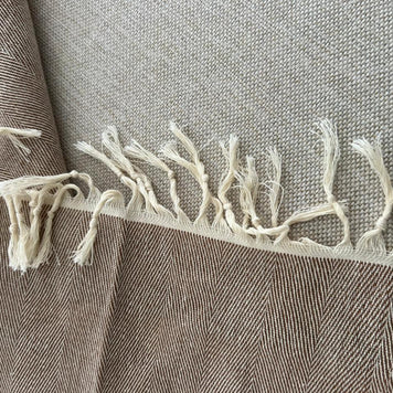 Beige linen couch cover