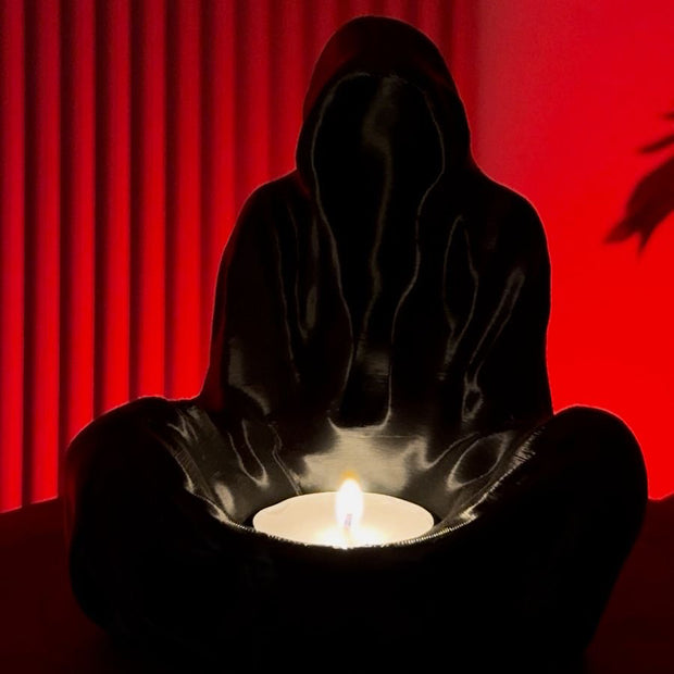 Meditative Hooded Candle Holder Sculpture - Figi Home