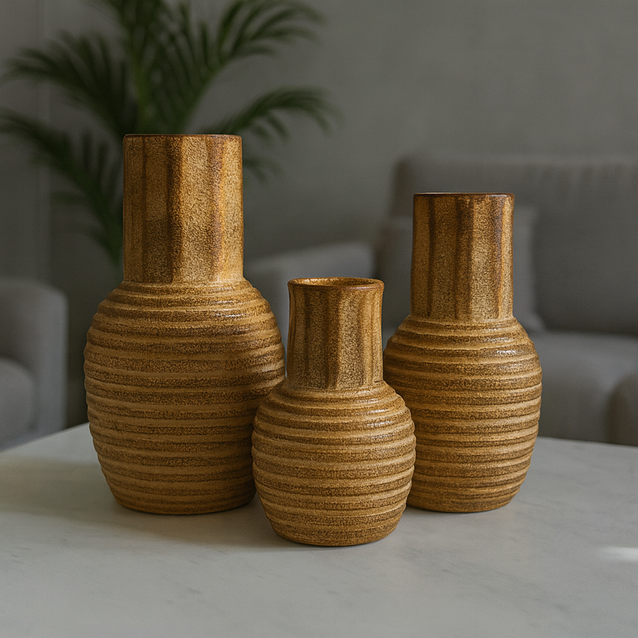 Sahara Clay Vase Set - Figi Home