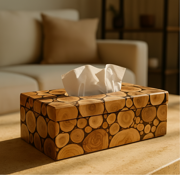 Tora Slice Wooden Tissue Box