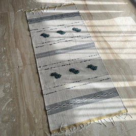 Grey & Teal Handwoven Kilim