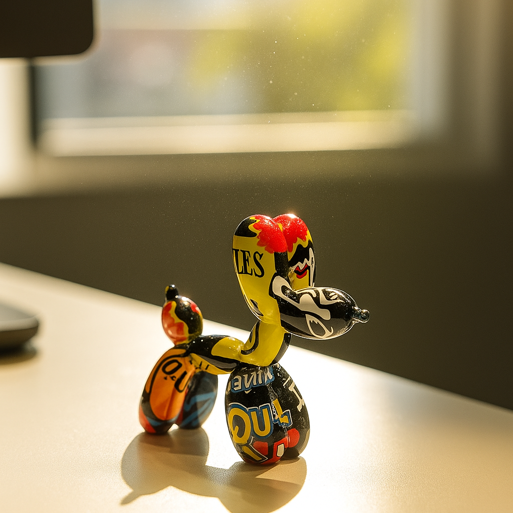 Mini Graffiti Balloon Dog Sculpture