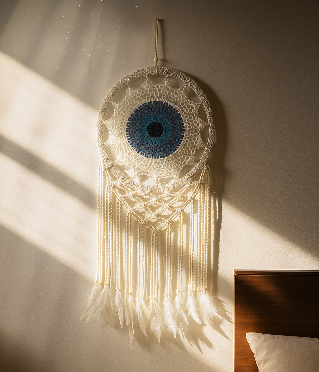 Blue Eye Dreamcatcher Wall Hanging