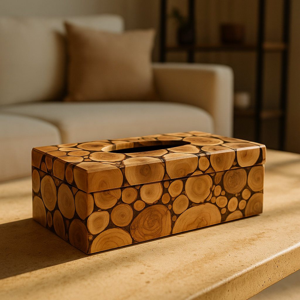 Tora Slice Wooden Tissue Box - Figi Home
