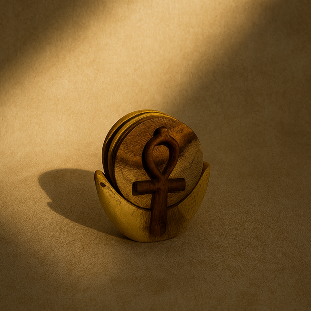 Ankh Wooden Coaster Set