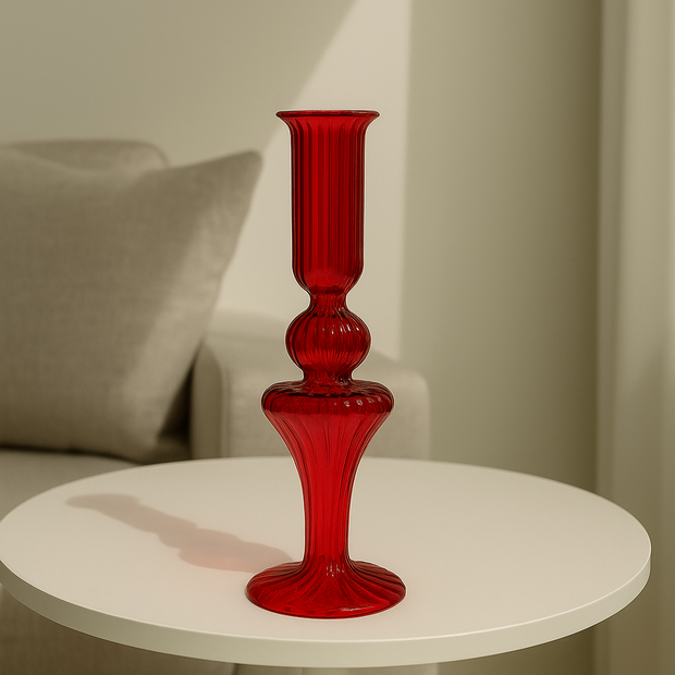 Lumine Ribbed Candlestick