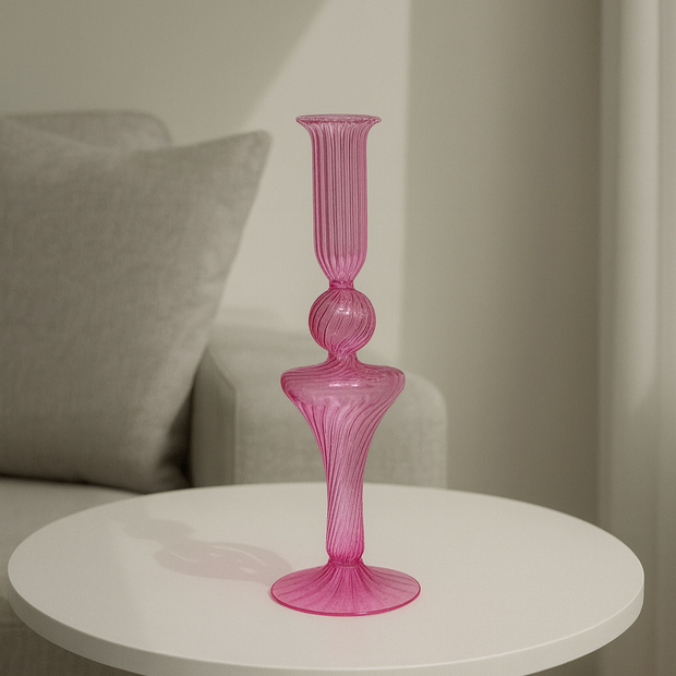 Lumine Ribbed Candlestick