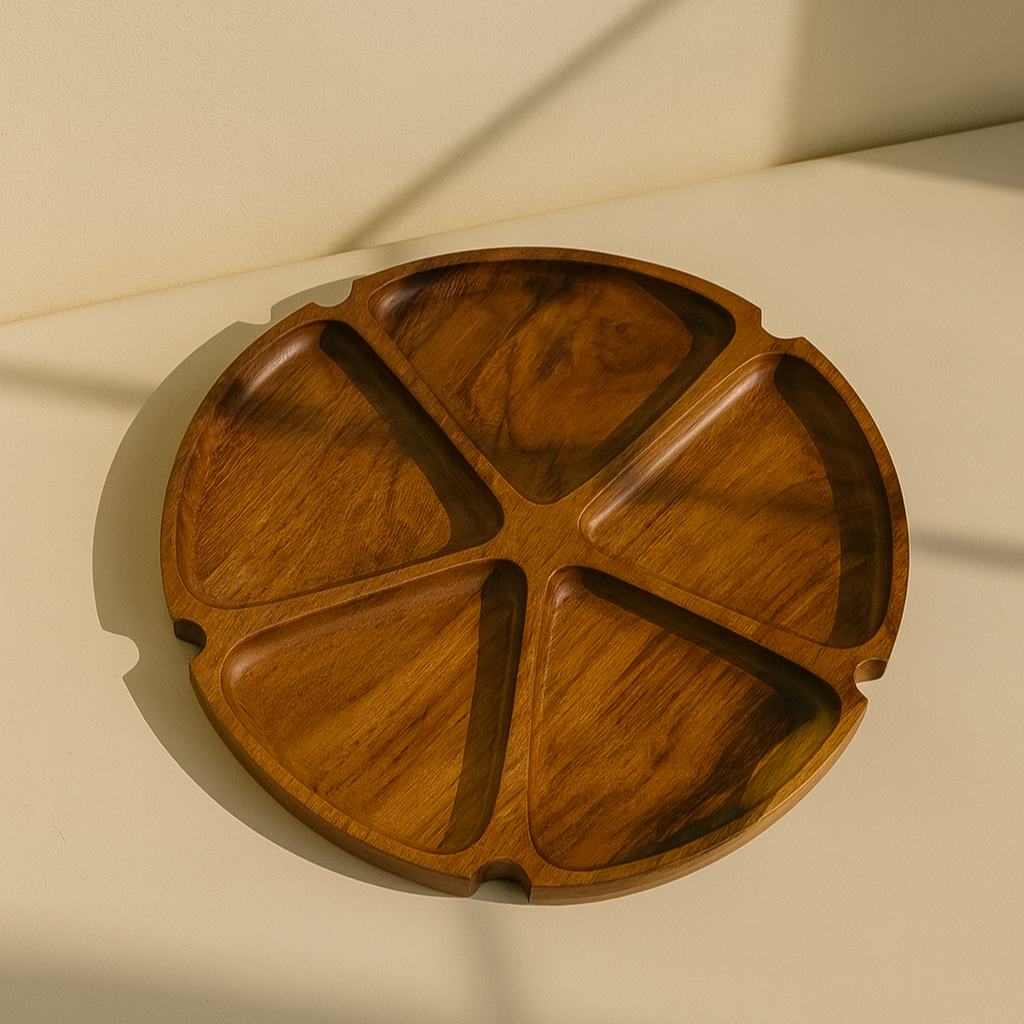 Circa Wooden Snack Tray