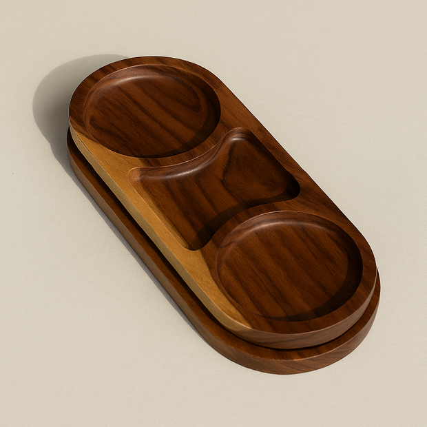 Duo Oval Wooden Serving Trays