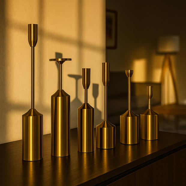 Aurelia Brass Chandelier Set