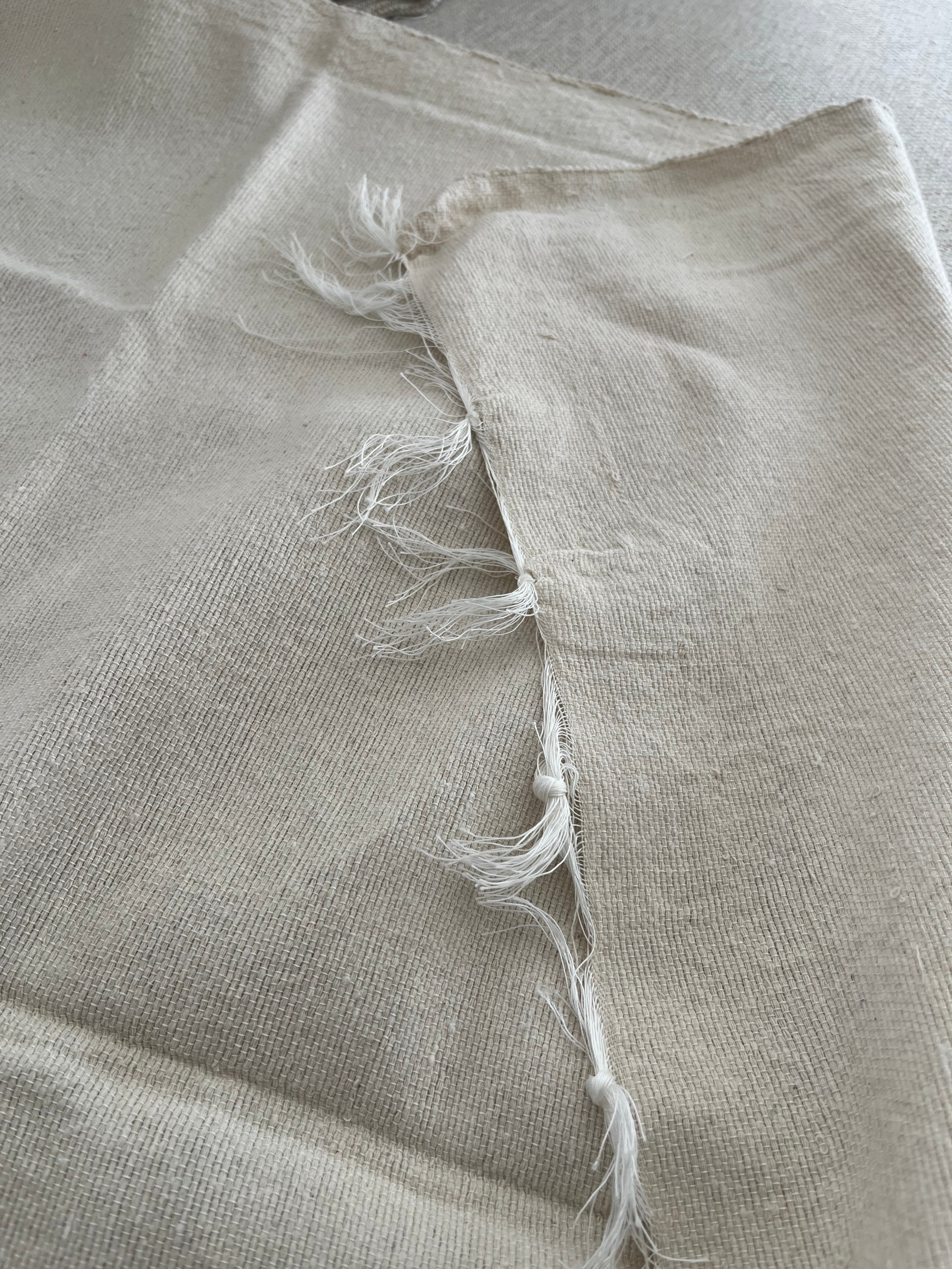 Seren Beige Linen-Cotton Throw
