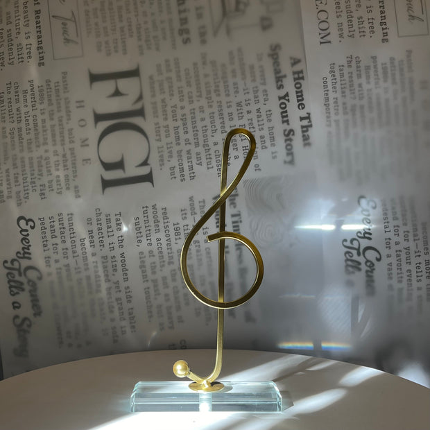 Golden Note Sculpture - Figi Home