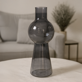 Handmade Black Glass Vase