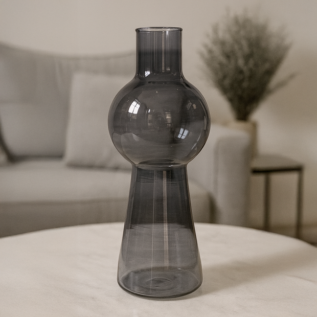 Handmade Black Glass Vase