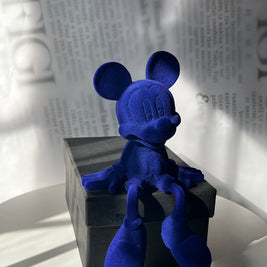 Velvet Sitting Mouse Sculpture