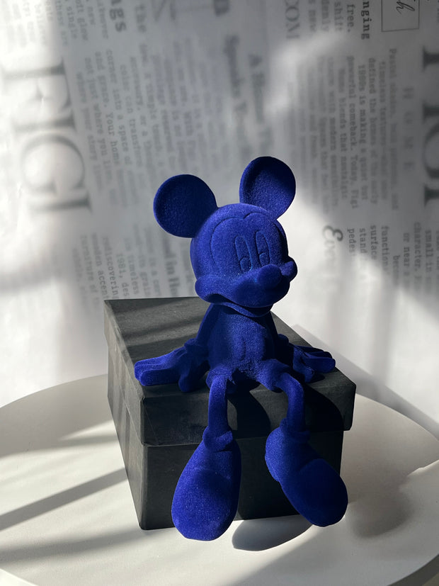 Velvet Sitting Mouse Sculpture