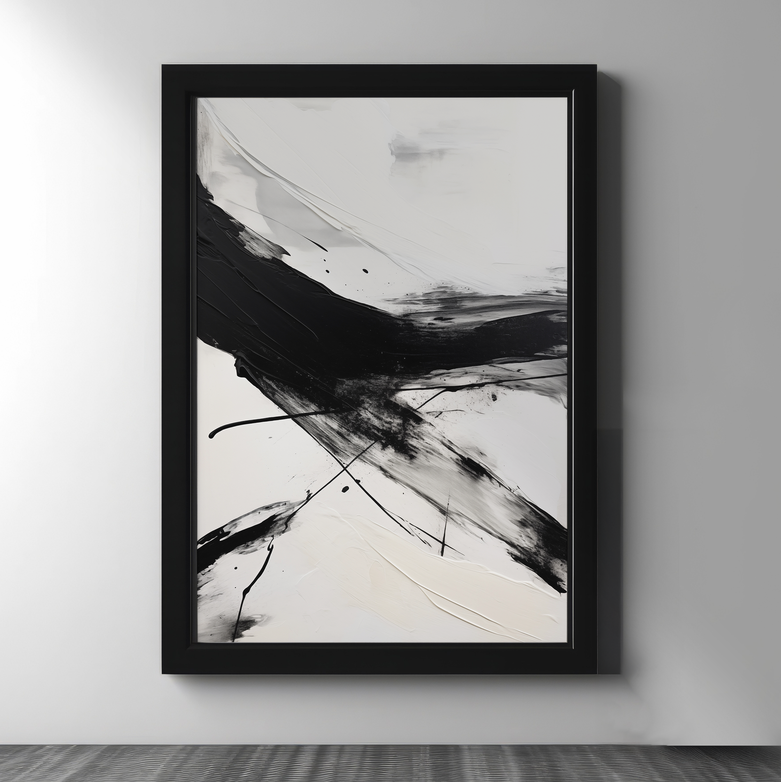 Monochrome Abstract Triptych (Set of 3)