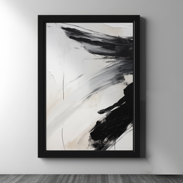 Monochrome Abstract Triptych (Set of 3)