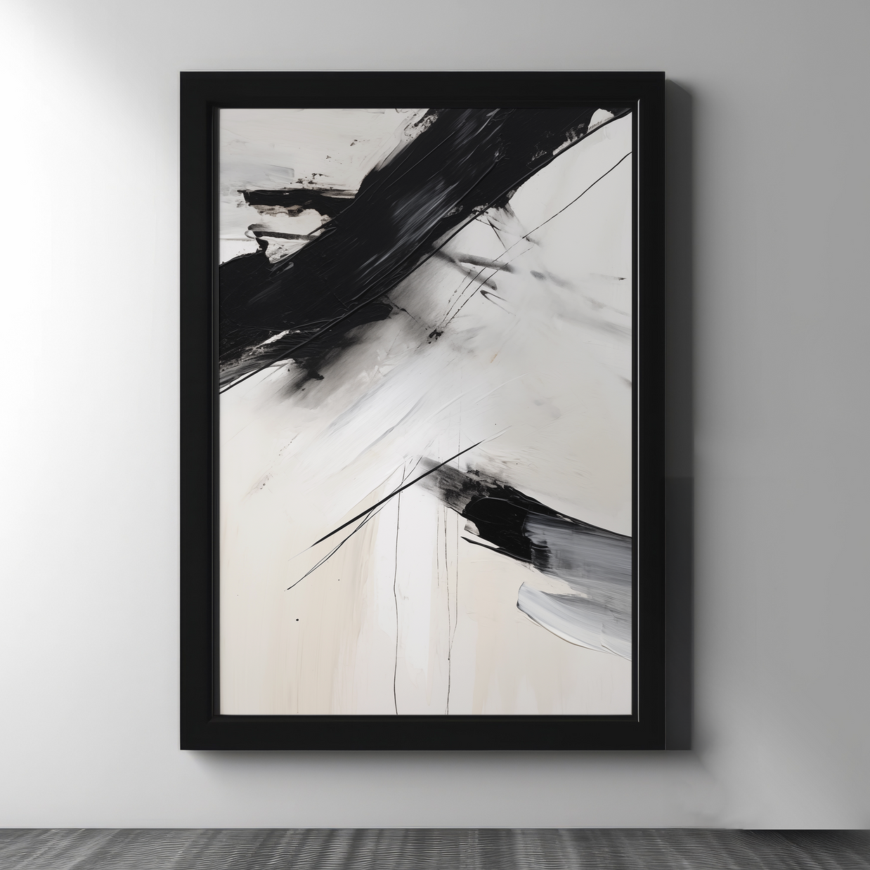 Monochrome Abstract Triptych (Set of 3)
