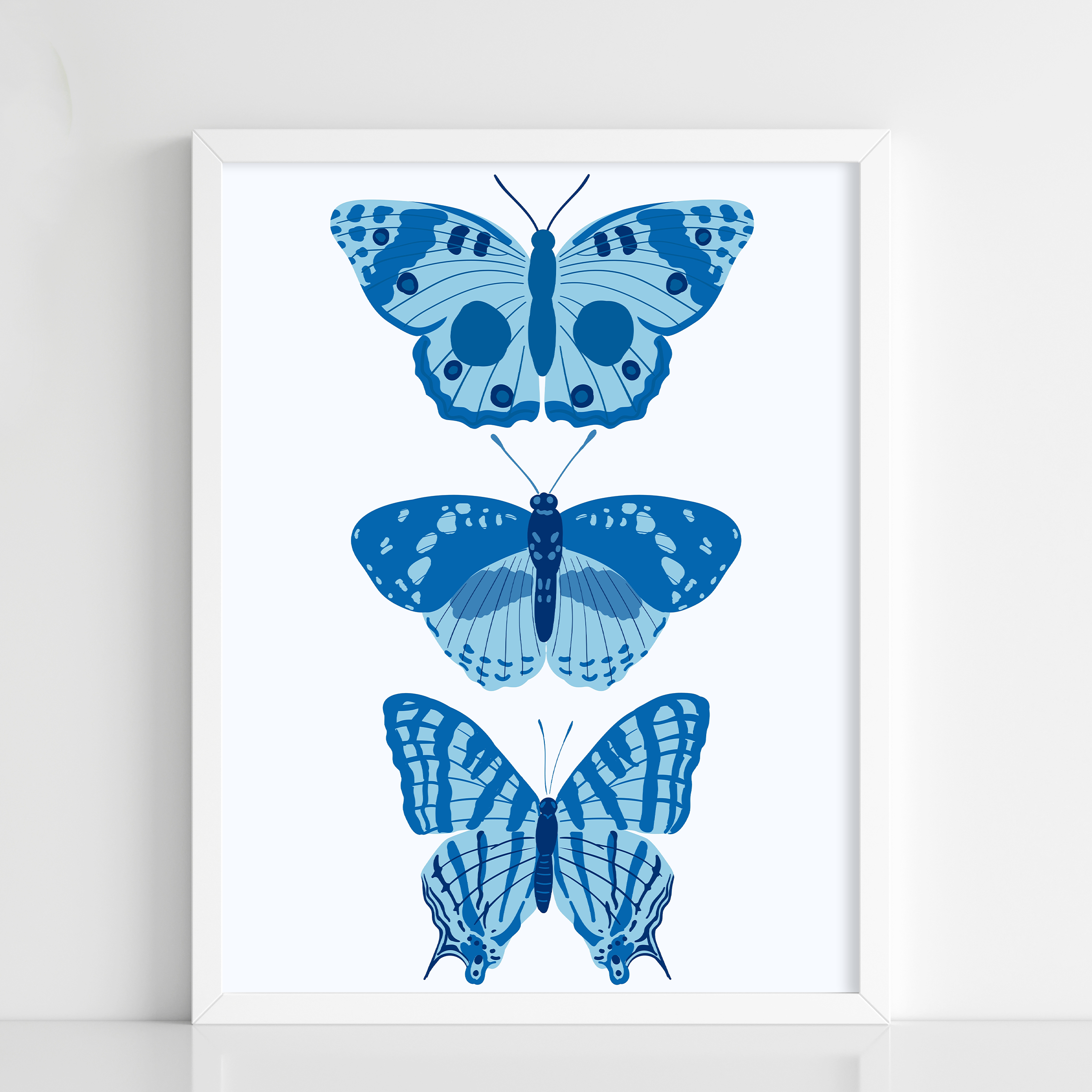 Blue Butterflies Trio