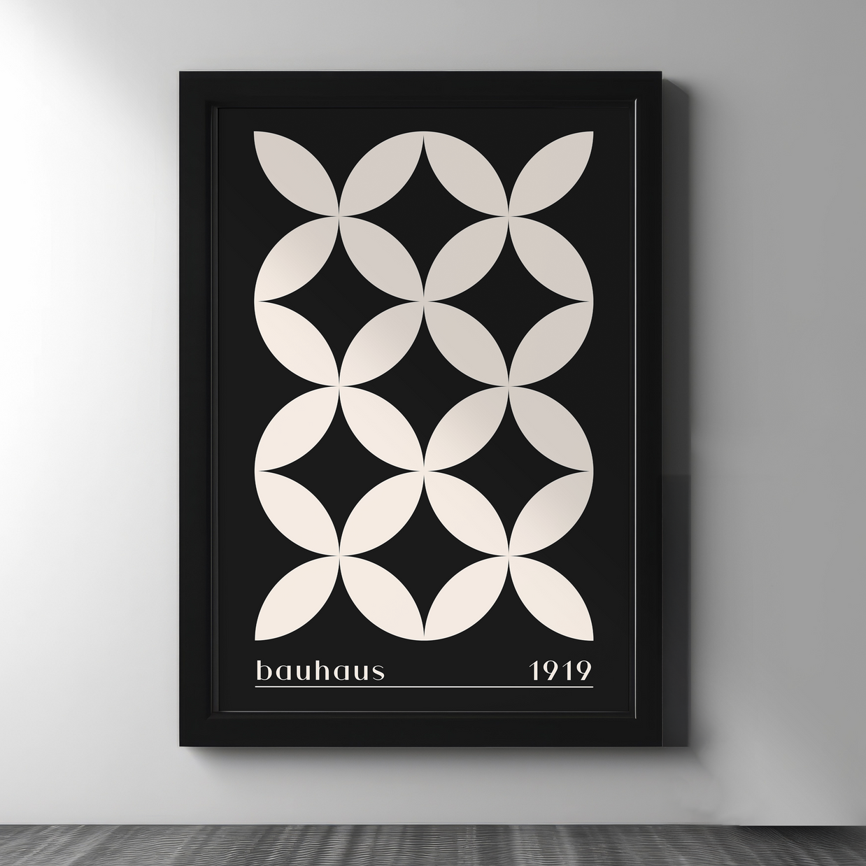 Bauhaus Floral Geometry — 1919 (Black Edition)