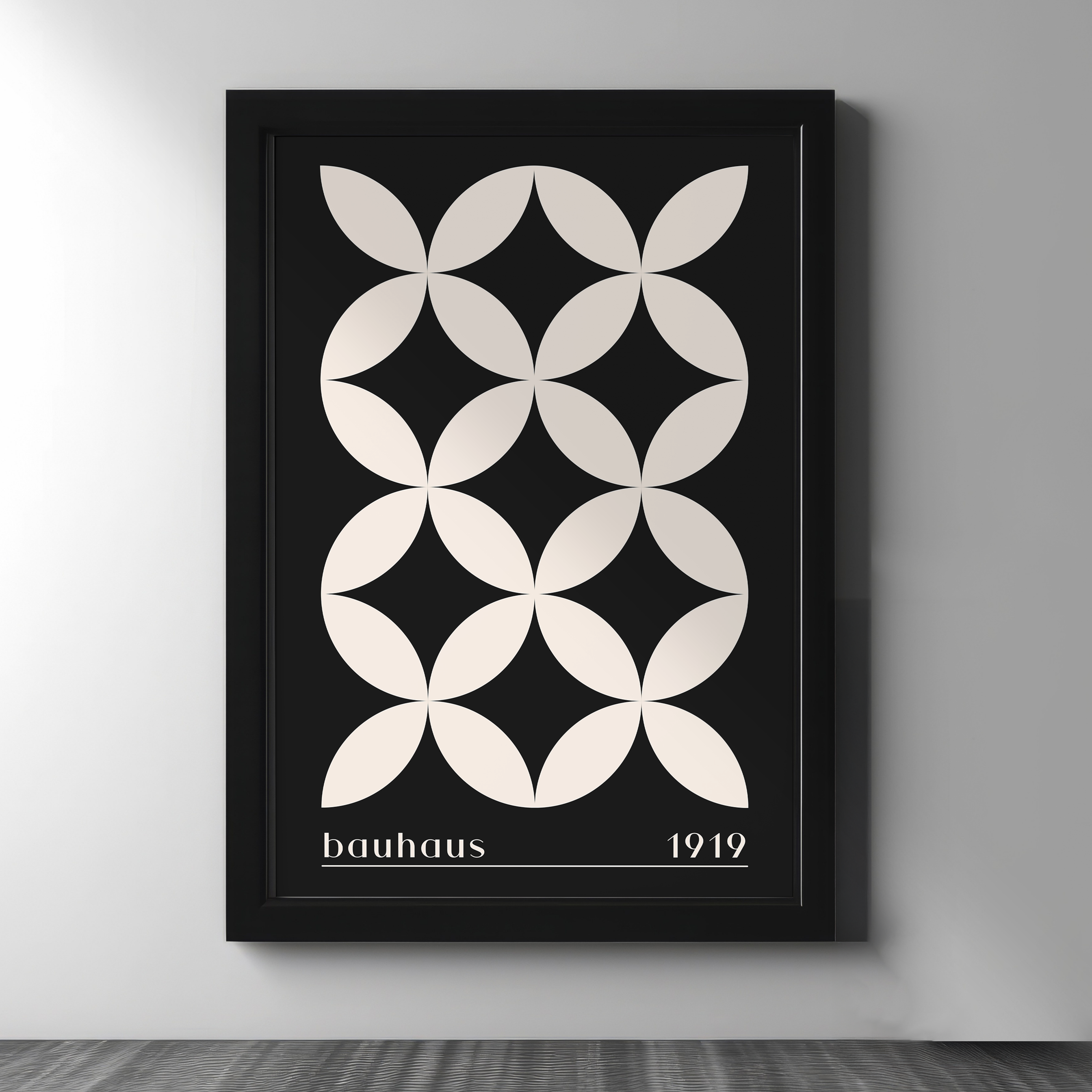 Bauhaus Floral Geometry — 1919 (Black Edition)