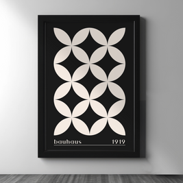 Bauhaus Floral Geometry — 1919 (Black Edition)