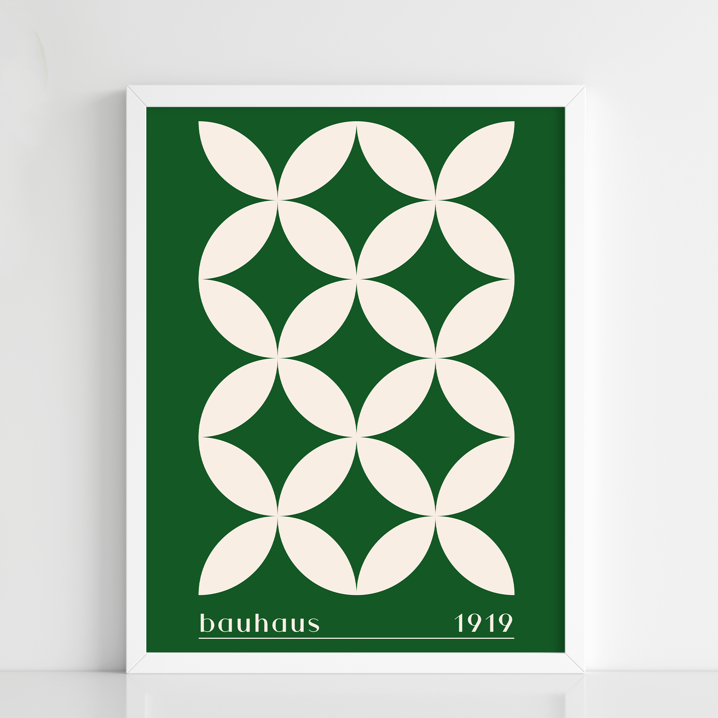 Bauhaus Floral Geometry — 1919 (Green Edition)