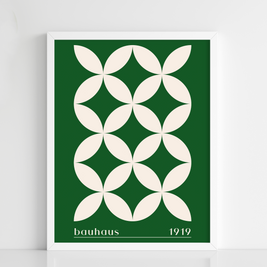 Bauhaus Floral Geometry — 1919 (Green Edition)