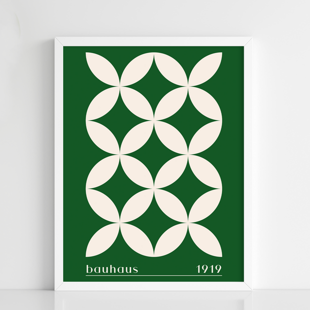 Bauhaus Floral Geometry — 1919 (Green Edition)