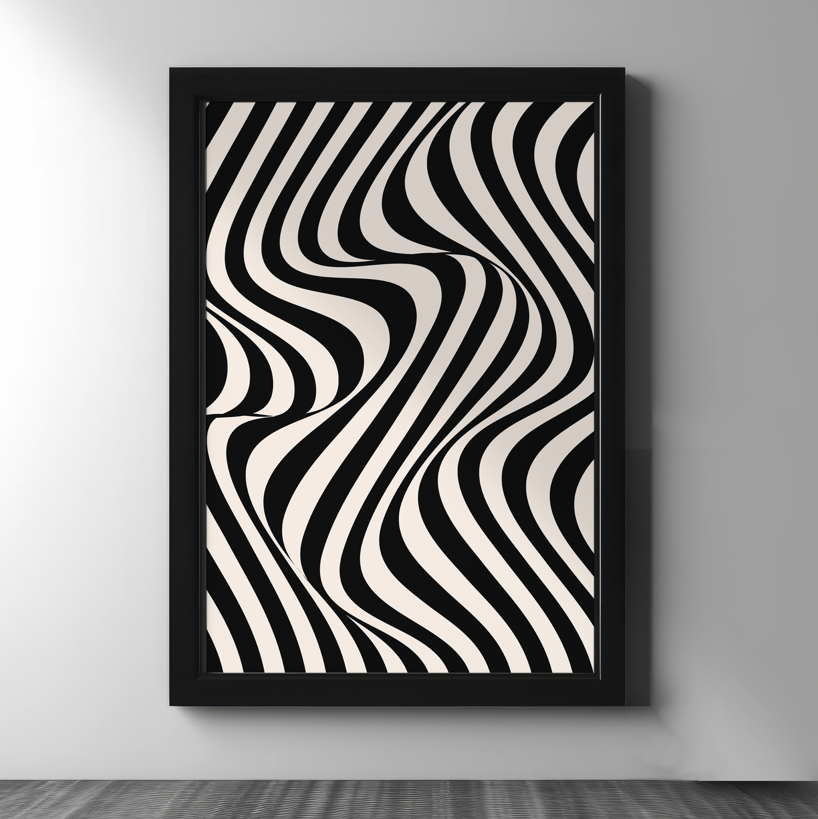 Waves of Illusion — Black & White
