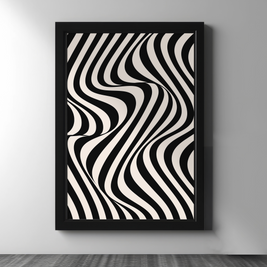 Waves of Illusion — Black & White
