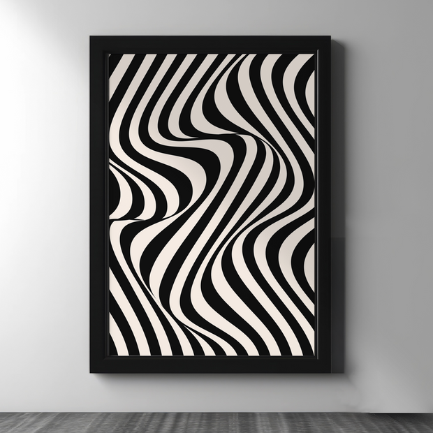 Waves of Illusion — Black & White