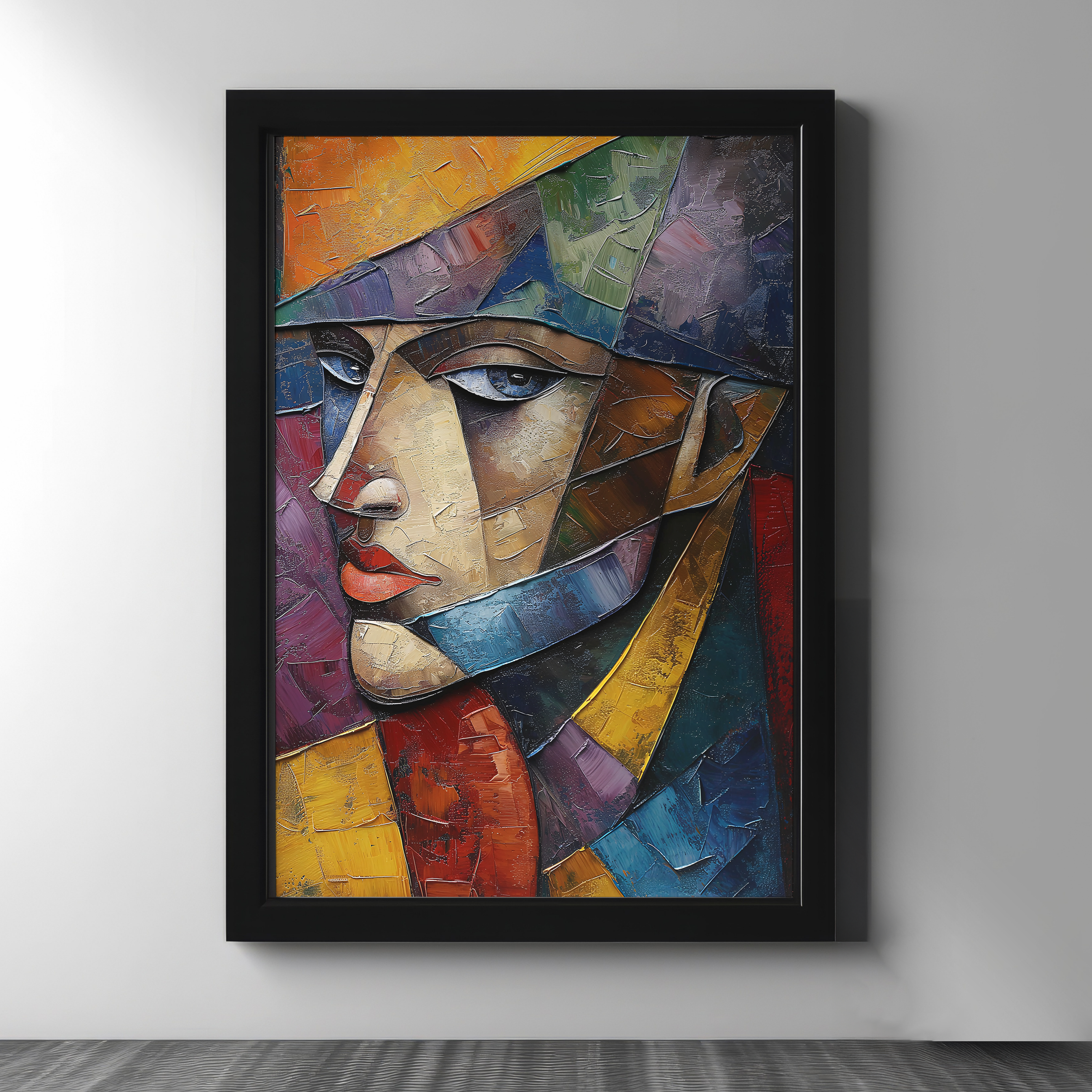 Cubist man in Color