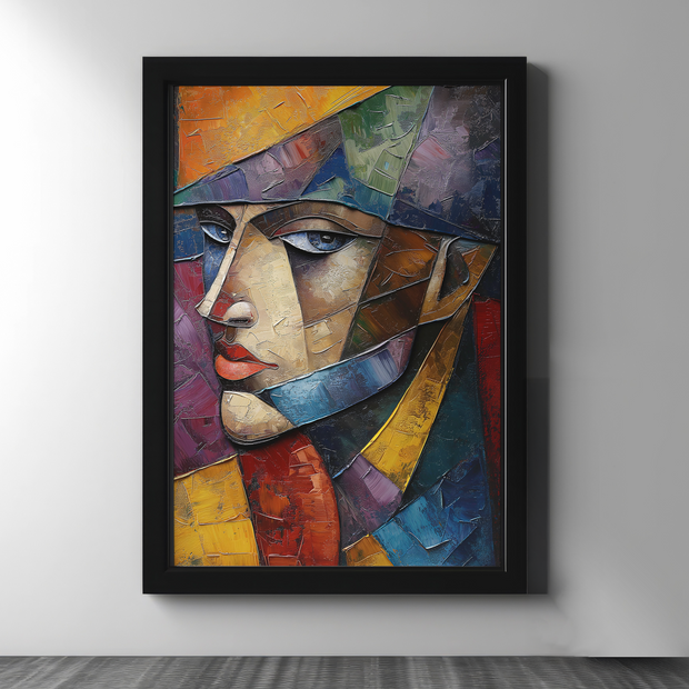Cubist man in Color