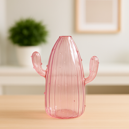 Cactus glass vase