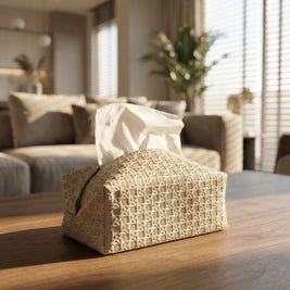 Textured Fabric Tissue Box Cover